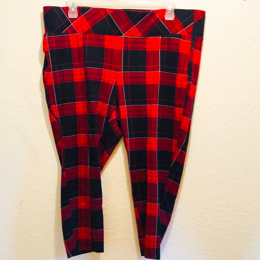 Torrid High Waisted Pocketless Pants Plaid